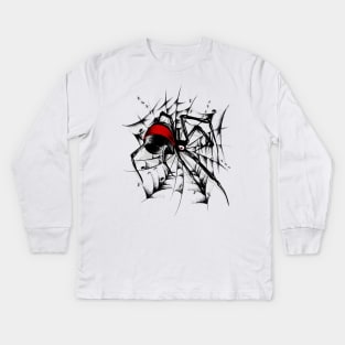 Black Widow Spider Kids Long Sleeve T-Shirt